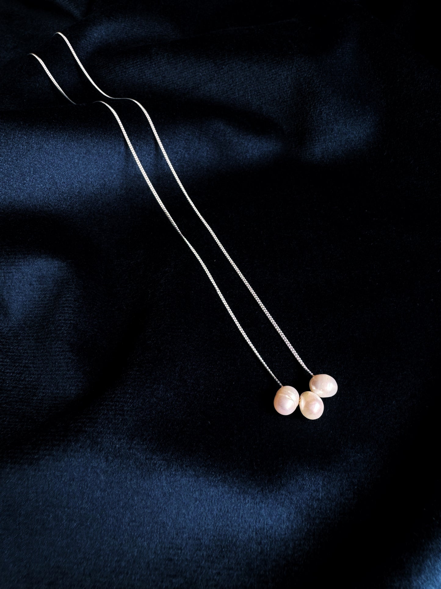 Colar Três Pérolas Prata