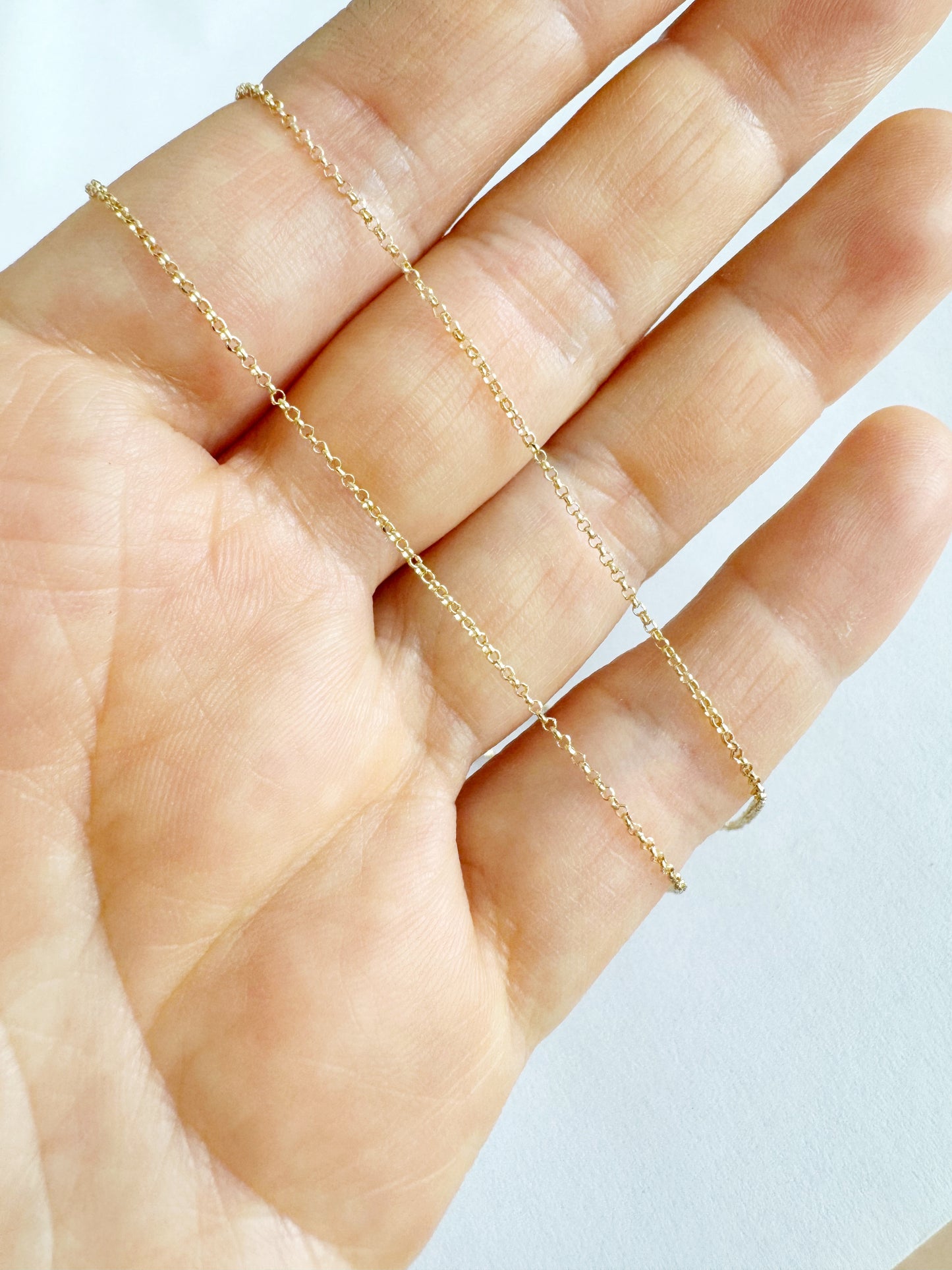 Corrente ouro 18k elos portugueses 45cm (0,8mm)