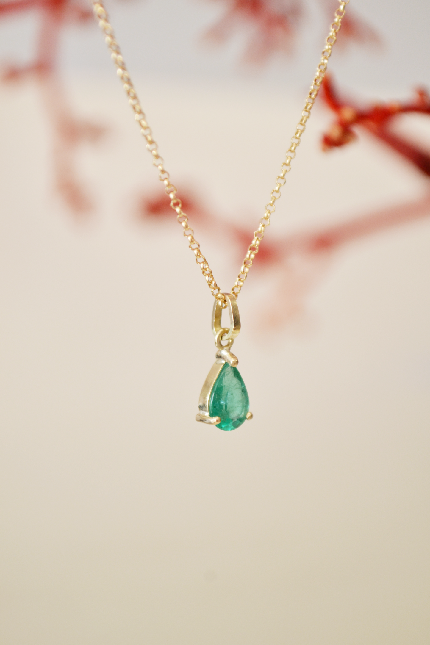 Pingente Esmeralda Gota